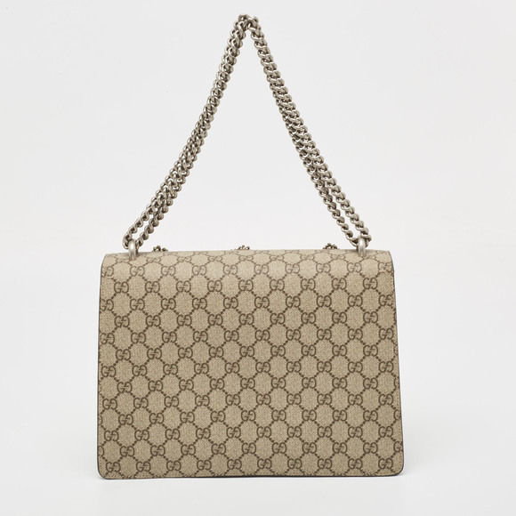 GUCCI Beige GG Supreme Canvas and Suede Medium Dubai Exclusive Dionysus Embellis - Picture 4 of 8